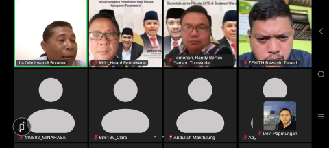 Ketua zenith Anaada saat mengikuti Zoom