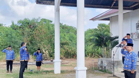 pelaksanaan upacara bendera HUT RI ke 81