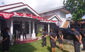 PERKUAT DISIPLIN KERJA, SIDRA SOFYAN PIMPIN APEL KEBANGSAAN JAJARAN SEKRETARIAT BAWASLU TALAUD