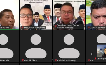 Ketua zenith Anaada saat mengikuti Zoom